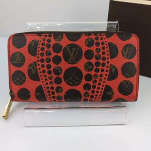 【 極美品 】 LOUIS VUITTON ルイ・ヴィトン 草間彌生 ラウンドファスナー ジッピーウォレット モノグラム 財布 パンプキンドット