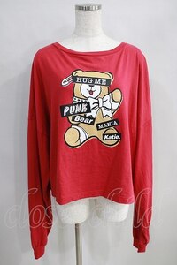 Katie / PUNK BEAR long tee レッド H-24-11-23-056-LO-TO-KB-ZH