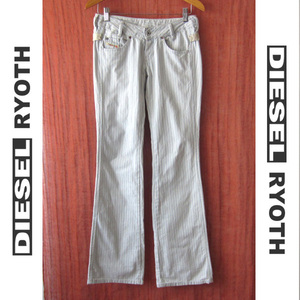 美品　DIESEL RYOTH／ディーゼル★　ストライプ　ブーツカットデニム