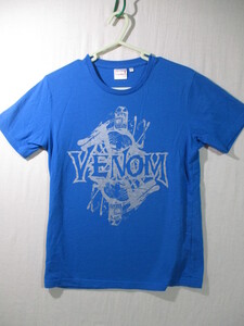 【GU】Tシャツ MARVEL VENOM サイズＳ色ブルー身丈60身幅40/HAB