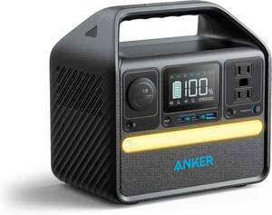 ≪24年購入/新品未使用≫Anker 522 Portable Power Station(リン酸鉄リチウムイオン)3.9kg/約21.6 x 14.4 x 21.1cm/300W (50/60Hz) / 450W