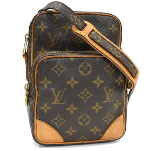 1円 ◆定価14万 LOUIS VUITTON ルイヴィトン ショルダーバッグ 斜め掛け アマゾン M45236 モノグラム ブラウン◆E.Csme.zE-29