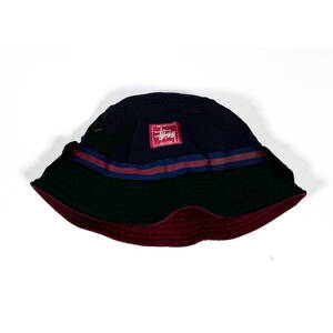 希少 USA製 1990s STUSSY Bucket hat L/XL Black オールドステューシー バケットハット ブラック