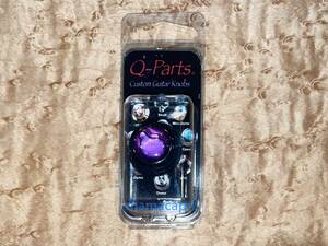 新品 Q-parts純正 Purple Abalone Ringo Knob Dark Blackキューパーツ リンゴ パープル アバロン シェル パウア貝 紫 ノブ ダーク ブラック