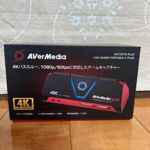 AVerMedia HDMI USB Live Gamer Portable 2 PLUS AVT-C878 PLUS [4Kパススルー対応 ゲームの録画・ライブ配信用キャプチャーデバイス] 中古