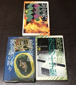 送料込! 荒巻義雄 黄金繭の睡り 空白の十字架 加堂 秀三 緋の禊 3冊セット 長編伝奇推理小説 NON NOVEL 祥伝社 徳間書店 (Y34)