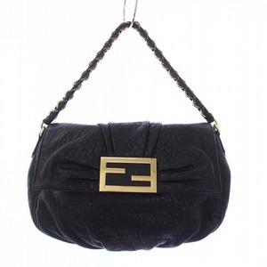 フェンディ FENDI MIA ミア ハンドバッグ ワンショルダーバッグ レザー ゴールド金具 チェーン 黒 ブラック 8BR614 /KH ■OH レディース