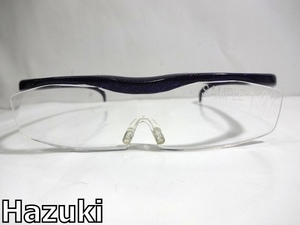 X4E035■ ハズキルーペ Hazuki コンパクト 日本製 １．３２Ｘ サンプル パープルラメ ルーペ 拡大鏡 リーディンググラス メガネ 眼鏡