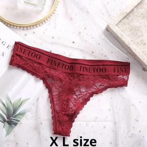 N-88.set割 セクシー極薄Tバックショーツ　レディース　レッド　XL