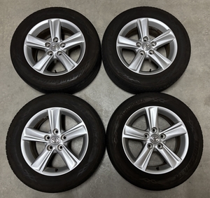 4本 / アルミホイール マークX GRX130 純正 16×7J +40 5穴 PCD114.3 / タイヤ 6分山程度 YOKOHAMA BluEarth-GT AE51 215/60R16 2021年製造