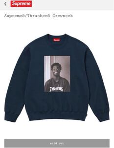 【Mサイズ】Supreme x Thrasher Crewneck Navyシュプリーム x スラッシャー クルーネック ネイビー トレーナー スウェット 長袖