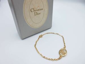 【極上美品】箱付き Christian Dior ブレスレット ロゴ クリスチャン ディオール ヴィンテージ レディース 結婚式 mb-5-40(_1)