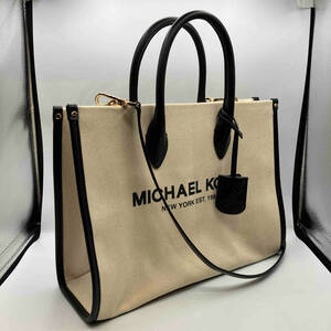 MICHAEL KORS 2wayFrontLogoBag トートバッグ　ショルダーバッグ　ベージュ　マイケルコース 店舗受取可