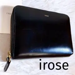 【極美品】irose イロセ ポップアップジップウォレット ラウンドジップ 黒