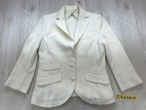 DOUBLE STANDARD CLOTHING ダブルスタンダードクロージング レディース ストレッチジャケット 秋冬 36 オフホワイト