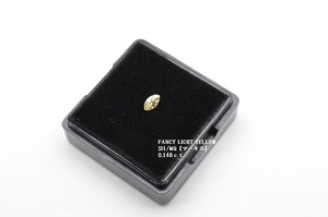 天然イエローダイヤモンド 0.148ct　ルース　FANCY　LIGHT　YELLOW　SI1/MQ/FAINT　CGL　石合わせ　CP-018