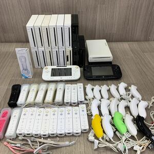 US240919 C-42 任天堂 Nintendo Wii WiiU RVL-001 WUP-010 WUP-001 本体 リモコン ヌンチャク 周辺機器 モーションプラス まとめ ジャンク