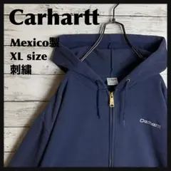 【即完モデル‼︎】Carhartt☆XL 刺繍 フルジップ パーカー C128