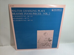 ワルター・ギーゼキング ブラームス・ピアノ小品名演集・その2 OL-3233 walter gieseking brahms piano vol.2