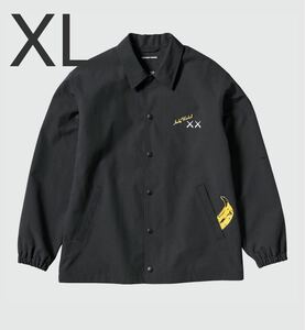 ユニクロ × カウズ コーチジャケット ブラック サイズXL UNIQLO kaws ウォーホル Coach Jacket Black XLsize ベアブリック UT Be@rbrick