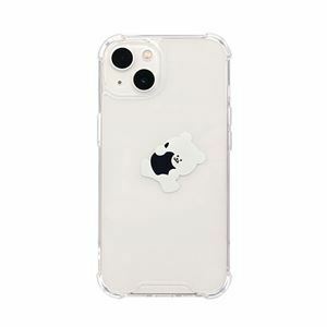 【新品】168cm ハイブリッドクリアケース for iPhone 13 リンゴとくまちゃん 168261i13