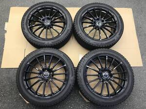 BS BLIZZAK VRX2 225/45R18 & 18×7J +38 5H114.3 ハブ径約70 BS製 アルミホイール 中古4本Set