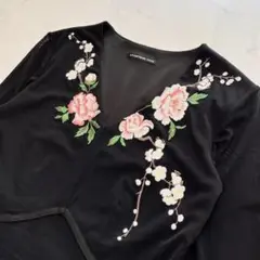 美品 VIVIENNE TAM 花柄 刺繍 パワーネット ワンピース 日本製