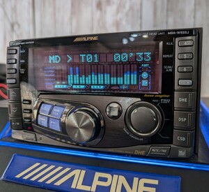 アルパイン CD MD AUX DSP MDA-W933J bass engine イルミネーション イコライザー グライコ DHE　旧車 昭和 ALPINE