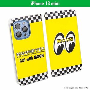 MOON チェッカー iPhone 13 mini フリップ ケース [MG943-13M]