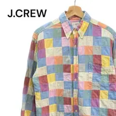 M2 J.CREW 巨人タグ　パッチワーク　シャツ　S