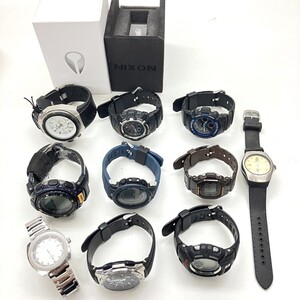 F029-□ 腕時計 10点セット NIXON CASIO baby-G G-SHOCK PRO TREK TECHNOS 他 ソーラー デジタル クォーツ クロノグラフ アナデジ 稼働品有