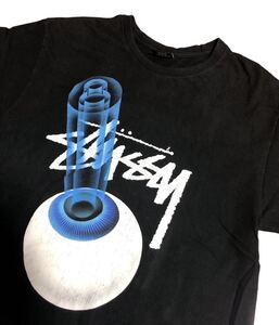 Stussy ステューシー　Tシャツ グラフィック アイボール 目玉　8ボール ブラック　size L MADE IN MEXICO