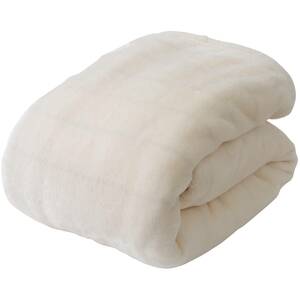 アクア(AQUA) mofua 毛布 シングル 冬用 ブランケット モフア マイクロファイバー アイボリー あったか もふもふ 洗える 乾きやす