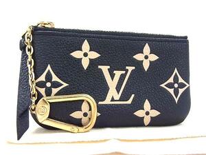 1円 ■美品■ LOUIS VUITTON ルイヴィトン M80885 モノグラムアンプラント ポシェット クレ コインケース 小銭入れ ブラック系 FH4805