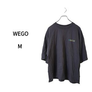 ウィゴー(M)ビックプリントTシャツ＊胸英字プリント＊アメカジ＊綿100％