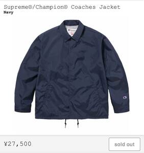 2024SS Supreme/Champion Coaches Jacket NAVY Mサイズ