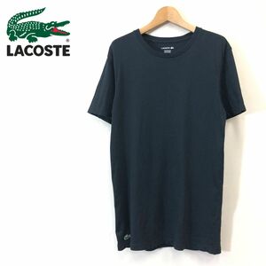 1H954-F-N◆ LACOSTE ラコステ under wear 半袖Tシャツ カットソー トップス ◆ sizeS コットン100 ブラック 古着 メンズ 春夏