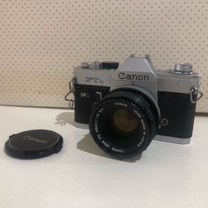 キャノン Canon FTb QL ボディ / CANON LENS FD 50mm F1.8 S.C. レンズ シャッター動作OK フィルム カメラ 一眼レフ 現状品