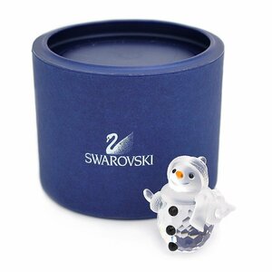 【オブジェ】スワロフスキー(SWAROVSKI) スノーマン 250229 置物 雪だるま SNOWMAN クリスタル インテリア フィギュリン 小物 箱 ※訳あり