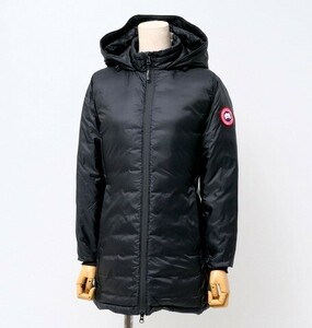 GQ0577#カナダ製*カナダグース*CANADA GOOSE*キャンプフーディジャケット*5061LA*ポケッタブル*ライトダウン*ブラック系*XS