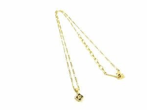 ■美品■ NINA RICCI ニナリッチ ダイス サイコロ ネックレス ペンダント アクセサリー レディース ゴールド系 DF3083