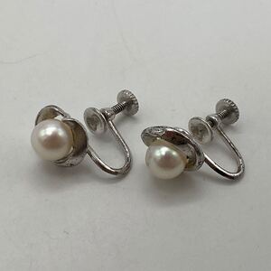 MIKIMOTO ミキモト イヤリング シルバー アクセサリーP3881 ※変形あり