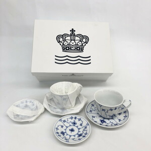 【未使用】　ロイヤルコペンハーゲン Royalcopenhagen ブルーフル―テッド　カップ＆ソーサー　ペア　(N60611_4_30s)