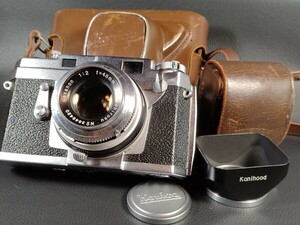 ■■ Konica III ■■ ( コニカ 3 型 )◆ Konihood 他、当時モノ付属品色々◆実動良品・防湿庫保管◆愛蔵品◆