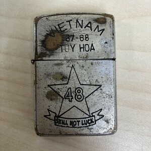 D419-T20-403 ▲ ZIPPO ジッポ ベトナム67-68 オイルライター 喫煙グッズ 喫煙具 シルバー JERRY 火花〇 ③