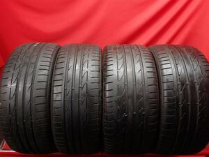 中古タイヤ 225/40R19 89Y 255/35R19 92Y 4本セット ブリヂストン ポテンザ S001 BRIDGESTONE POTENZA S001 8分山★n19