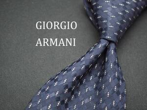 美品【GIORGIO ARMANI ジョルジオアルマーニ】 C1660 ネイビー SILK ブランド ネクタイ 古着 良品