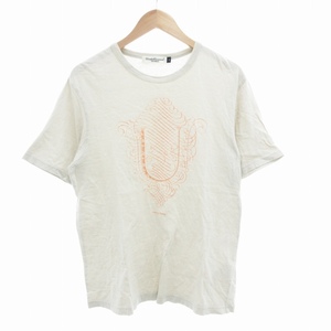 アンダーカバー UNDERCOVER Tシャツ カットソー 半袖 クルーネック プリント 3 L ベージュ /GV ■GY12 メンズ