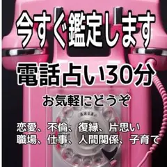 ♡今すぐ鑑定♡電話占い30分♡霊感タロット♡寄り添い♡同業者さまもお気軽に