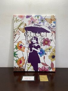 DEATH NYC 額付き 世界限定100枚 ポップアート Banksy バンクシー「Umbrella Girl」グッチ GUCCI 現代アート 布製